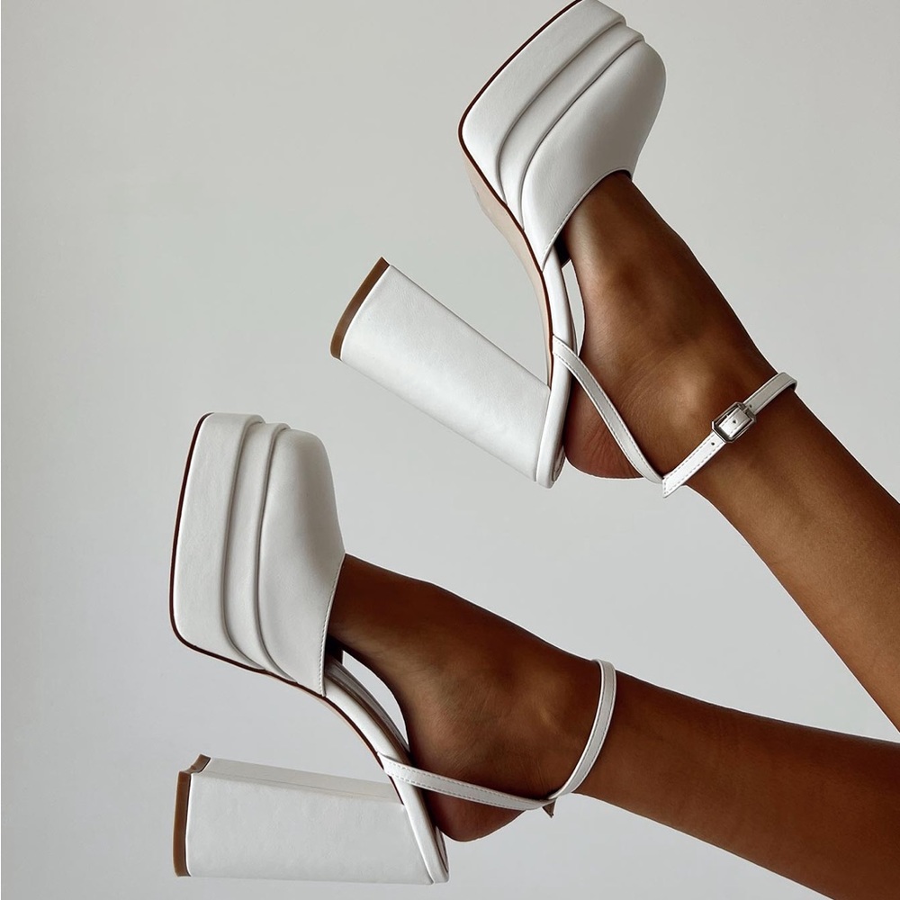 COPY - Princess Polly white platform heels